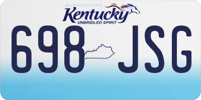 KY license plate 698JSG
