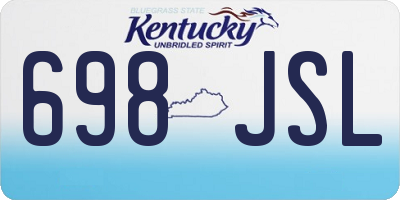 KY license plate 698JSL