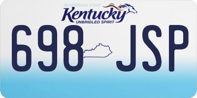 KY license plate 698JSP