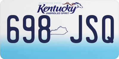 KY license plate 698JSQ