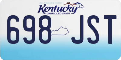 KY license plate 698JST