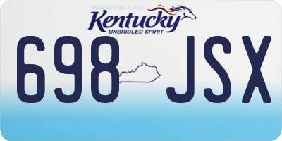 KY license plate 698JSX