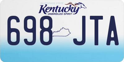 KY license plate 698JTA
