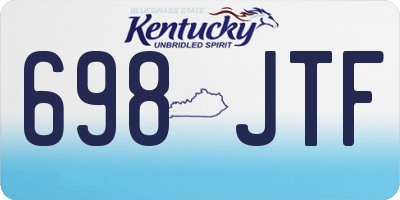 KY license plate 698JTF