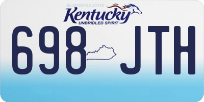 KY license plate 698JTH