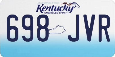 KY license plate 698JVR