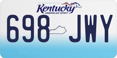 KY license plate 698JWY