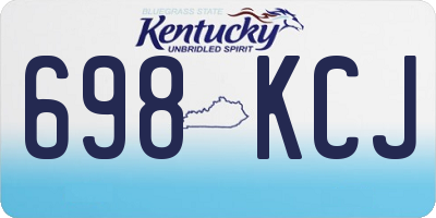 KY license plate 698KCJ