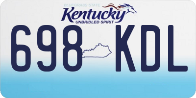 KY license plate 698KDL