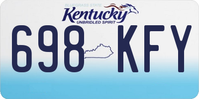 KY license plate 698KFY