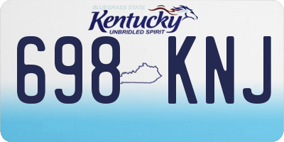KY license plate 698KNJ