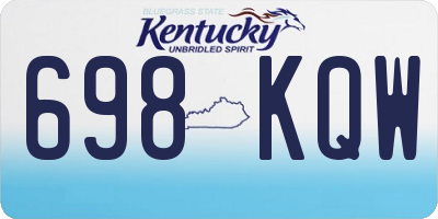 KY license plate 698KQW