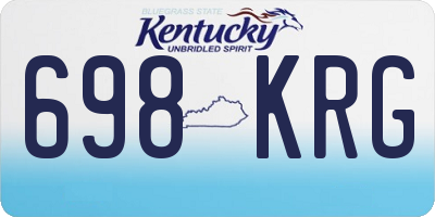 KY license plate 698KRG
