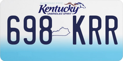 KY license plate 698KRR