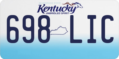 KY license plate 698LIC