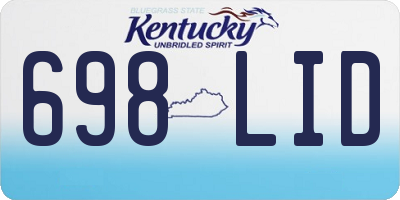 KY license plate 698LID