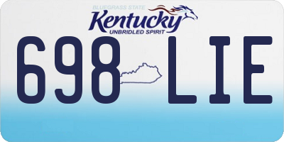 KY license plate 698LIE