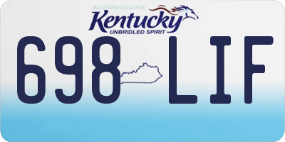 KY license plate 698LIF