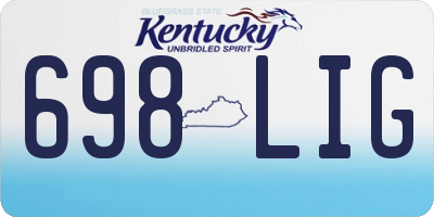 KY license plate 698LIG