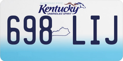 KY license plate 698LIJ