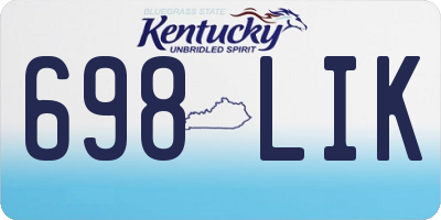 KY license plate 698LIK