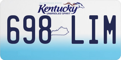 KY license plate 698LIM