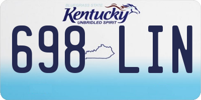 KY license plate 698LIN