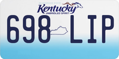 KY license plate 698LIP