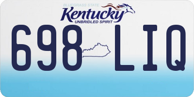 KY license plate 698LIQ