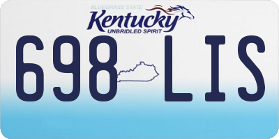 KY license plate 698LIS