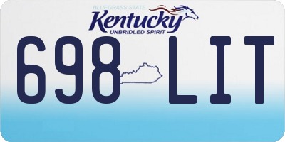 KY license plate 698LIT