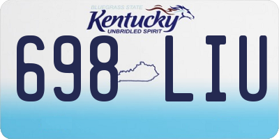 KY license plate 698LIU