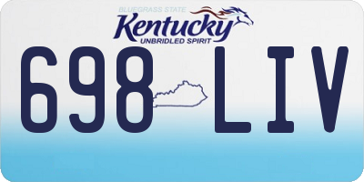 KY license plate 698LIV