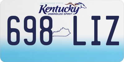 KY license plate 698LIZ
