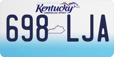 KY license plate 698LJA
