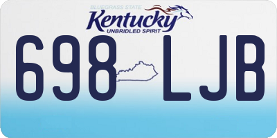 KY license plate 698LJB