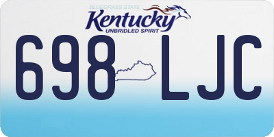 KY license plate 698LJC