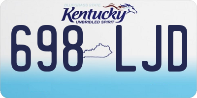KY license plate 698LJD