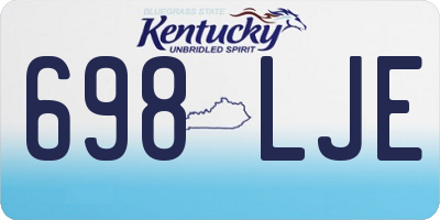 KY license plate 698LJE