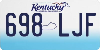KY license plate 698LJF