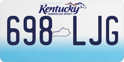 KY license plate 698LJG