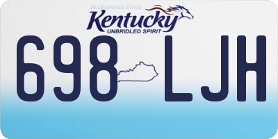 KY license plate 698LJH