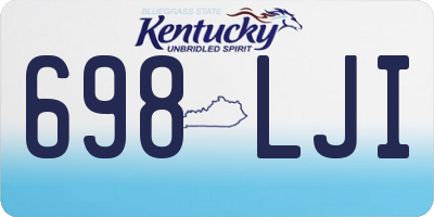 KY license plate 698LJI
