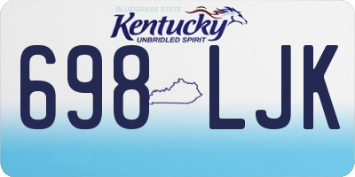 KY license plate 698LJK