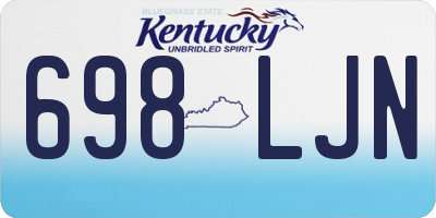 KY license plate 698LJN