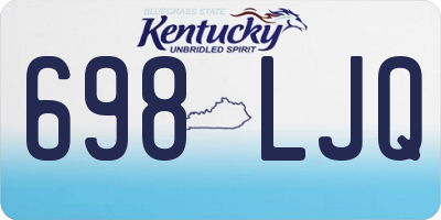 KY license plate 698LJQ