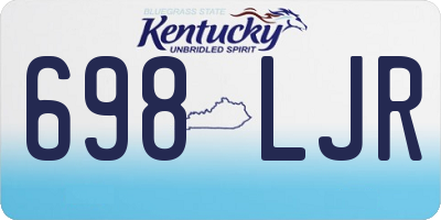 KY license plate 698LJR