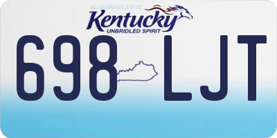 KY license plate 698LJT