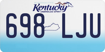 KY license plate 698LJU
