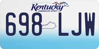KY license plate 698LJW